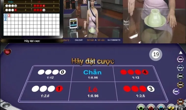 Các cửa cược trong game Xóc Đĩa tại U888